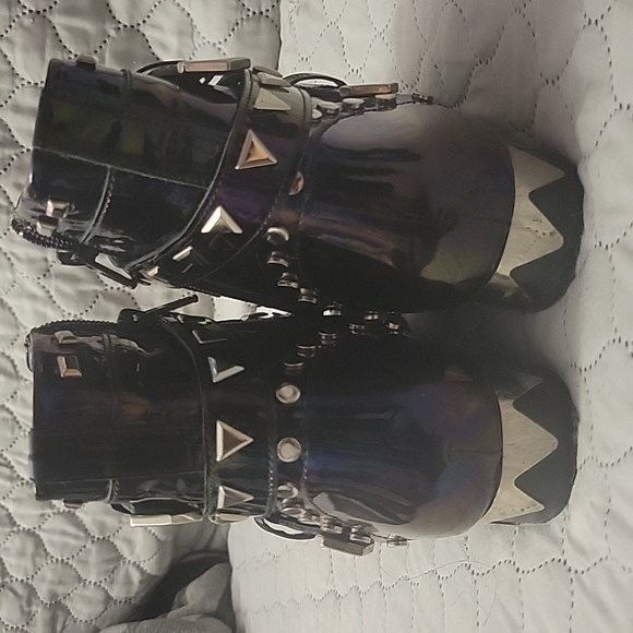 SOPHIA WEBSTER Oil Slick Studded Booties - Picture 6 of 6